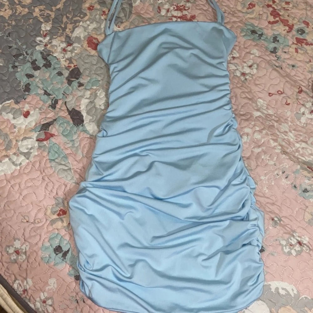 Baby blue dress